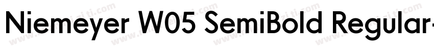 Niemeyer W05 SemiBold Regular字体转换
